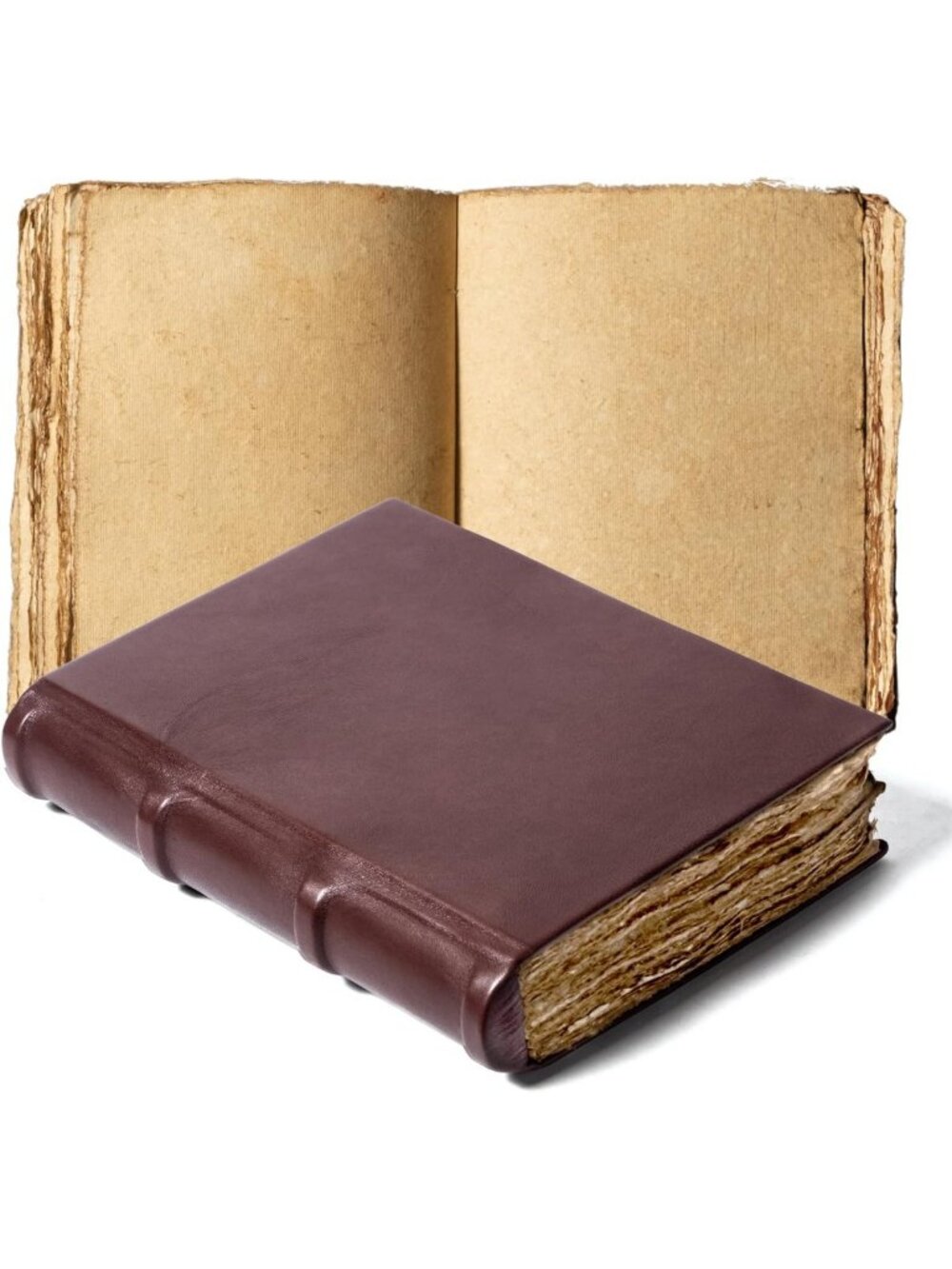 Vintage Leather Hardcover Notebook | Deckle Edge Paper Journal for Women